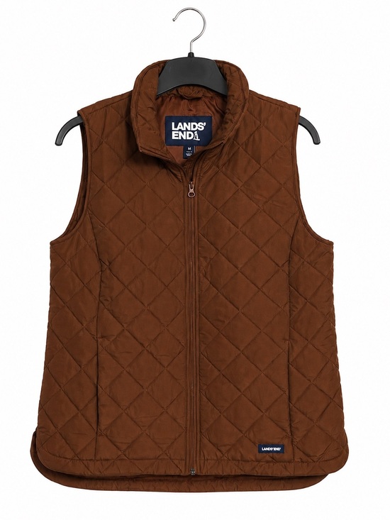 Lands' End Jackets & Blazers - Lands’ End Diamond Quilted Vest – Women’s Medium – Chocolate Brown – Like New